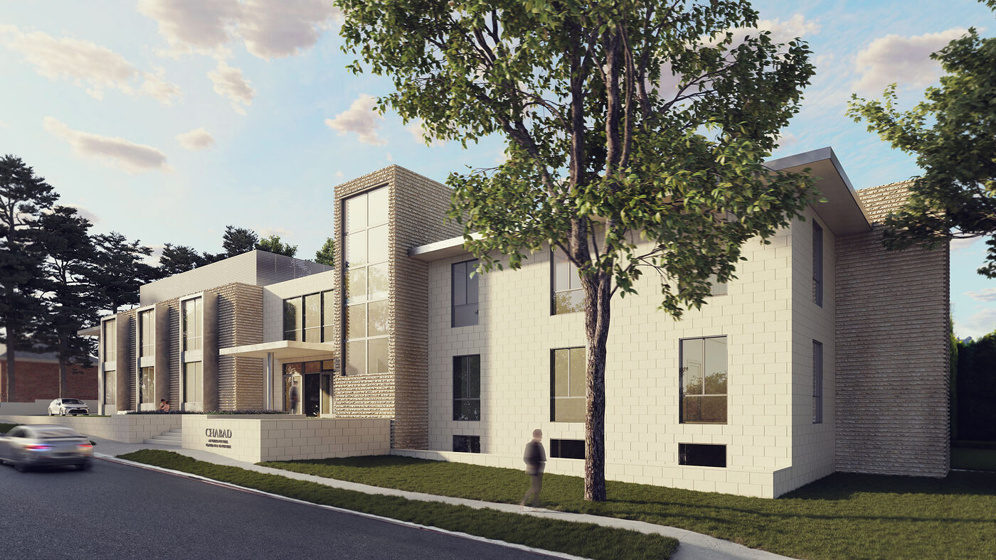 Rendering of the new building from the street corner